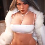 Una Silver Hair Big Booty Torso Sex Doll 85cm